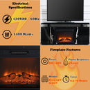 Drisana - TV Stand With Fireplace - Black Mirrored