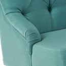 Nicole - French Style Upholstered Loveseat With Tufted Backrest - Teal