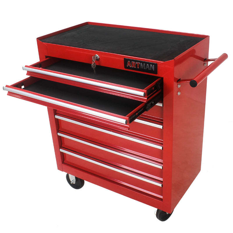 Multifunctional Tool Cart With Wheels And Drawers
