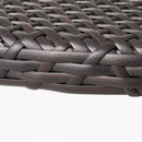 Outdoor Round Rattan Bar Table With Iron Frame - Multi Brown