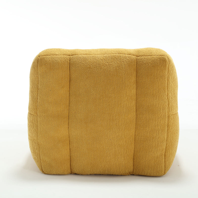 Modern Indoor Fluffy Bean Bag Chair With Memory Foam And Ottoman, Super Soft