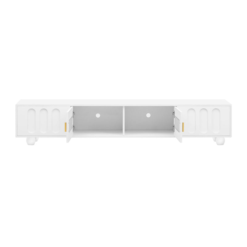 Modern TV Stand For TVs Up To 80", 2 Drawers And Cabinet