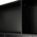 Entryway Bench With Coat Rack, 3 In 1 Design And Adjustable Shelves