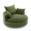 360° Swivel Accent Barrel Chair With Dual Layer Cushion And 3 Removable Pillows