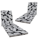 2 Piece Chaise Lounge Chair Cushion Set With Ties