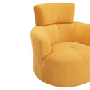 360° Swivel Chair Upholstered Accent Barrel Chair With Adjustable Headrest