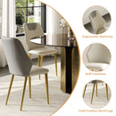 Modern Round Dining Table Set With Glass Top And Steel Legs