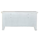 Vendome - Vanity Desk - Beige Synthetic Leather & Antique Pearl