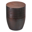 Johnsen - Handcrafted Large Metal Accent Table