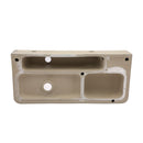 Inspired Console Sink With Built In Washboard, Overflow & Sleek Legs, 28" X 12" - White / Black