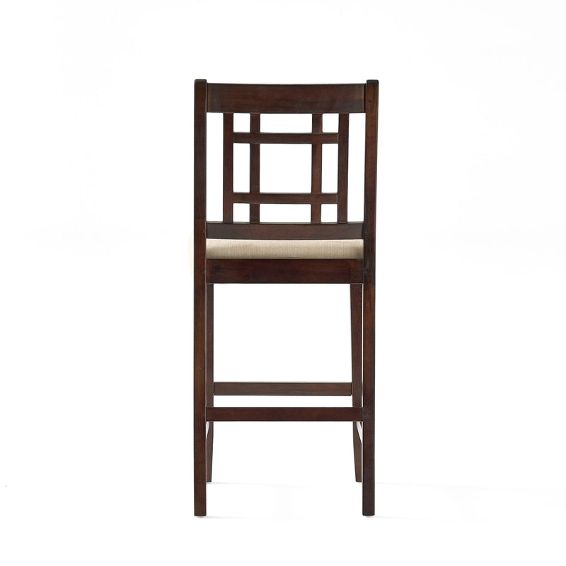 Upholstered Dining Chairs, Modern Dining Room Chairs For Dining Room Kitchen With Acacia Wood Legs (Set of 2) - Mahogany / Beige