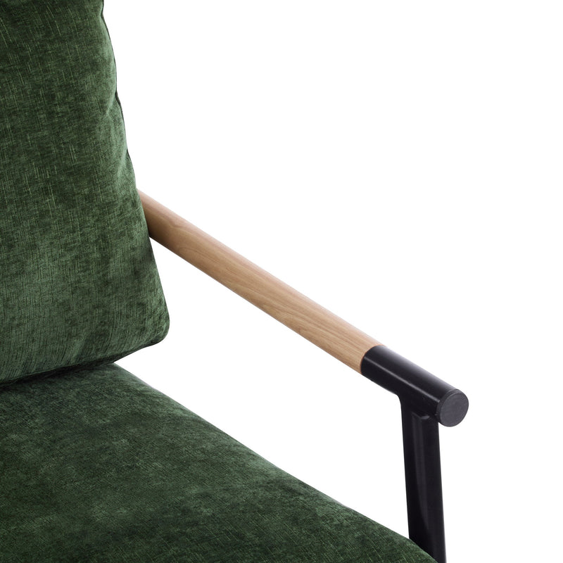 Modern Accent Chair With Plush Cushions, Cozy Seating