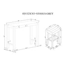 Regina - Console Sofa Table And Double Pedestal Base - Gray