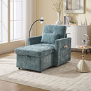 Multifunctional Chenille Recliner Sofa With Storage And Phone Bracket