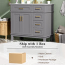 Modern Bathroom Vanity With Ceramic Sink, Soft Close Storage Cabinet
