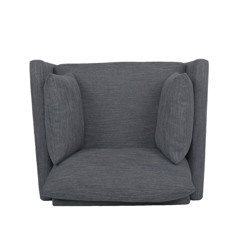 Luminate - Upholstered Fabric Club Chair With Tapered Legs And 2 Accent Pillows