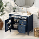Bathroom Vanity & Top Sink, Modern Bathroom Storage Cabinet With 2 Drawers And A Tip-Out Drawer