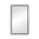 Rectangle Medicine Cabinet Mirror Bathroom Mirror With Storage Wall Mounted Medicine Mirror Cabinet With LED - Black