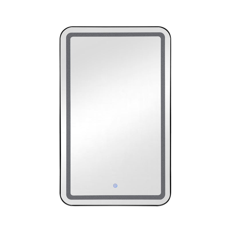 Rectangle Medicine Cabinet Mirror Bathroom Mirror With Storage Wall Mounted Medicine Mirror Cabinet With LED - Black