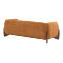 Contemporary Boucle Sherpa Sofa With Birch Wood Legs