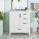 Modern Bathroom Vanity With Ceramic Sink, Solid Frame And Storage Solutions