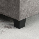 Sectional With Acrylic Table Top U Shaped Couch Set With 2 Consoles USB Charger, Storage Drawers And Pockets Movable Ottoman Tufted Sofa