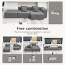 Free Combination L Shaped Modular Sectional, Minimalist Floor Couch Set, Convertible Foam Filled Cloud Compressed Couch For Living Room