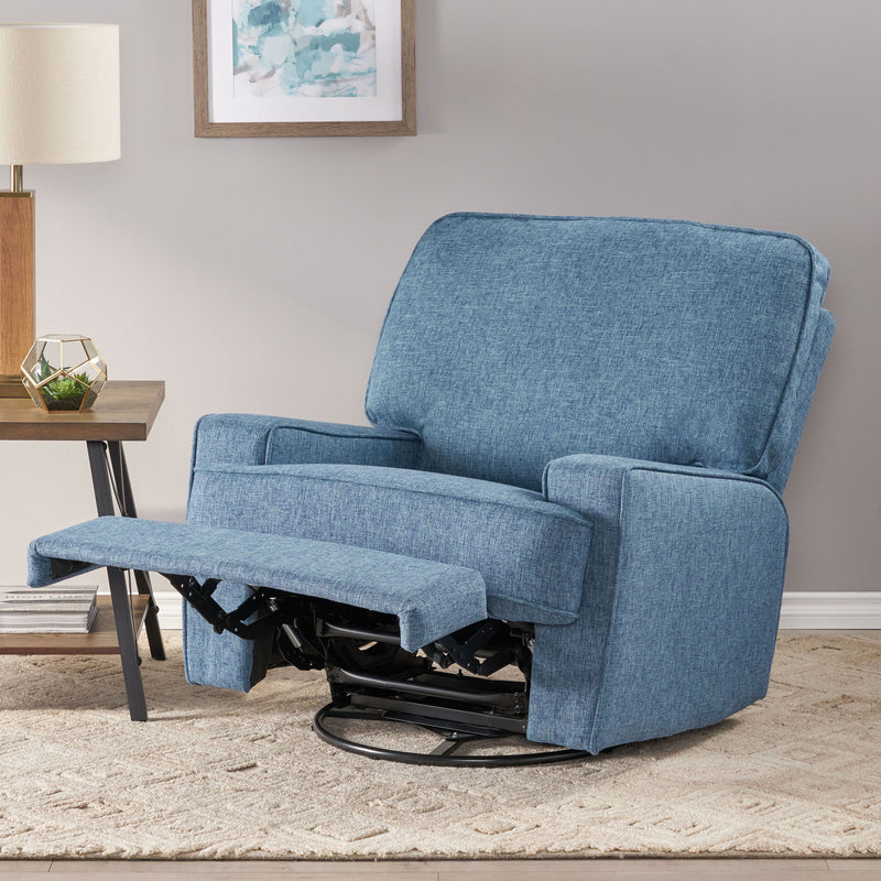 Wide - Manual Standard Recliner - Navy Blue