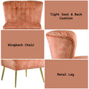 Sambell - Accent Chair - Burnt Orange Velvet