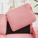 Modern Snowfleece Fabric 3 Seater Sofa With Cup Holder