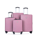 Luggage 4 Piece Lightweight Suitcase With Rotating Wheels With Tsa Lock,