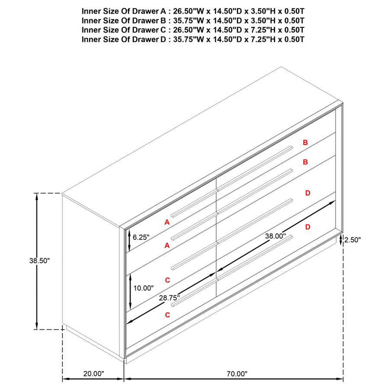 Durango - 8-Drawer Dresser