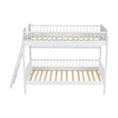 Bunk Bed With 3 Storage Shelves, Adjustable Ladder Left Or Right