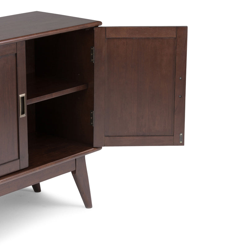 Draper - Mid Century Low Storage Cabinet - Medium Auburn Brown