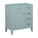 30" Bathroom Vanity Without Sink, Cabinet Base Only, Bathroom Cabinet With Drawers - Green