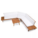 Hillcrest - V Shaped 4 Piece Sofa Set, Water Resistant