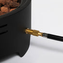 15" Propane Tabletop Gas Fire, 40000 Btu Round Steel Fire Pit For Outdoor Living Room Garden Balcony - Black