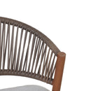 Outdoor 26" Counter Height Metal Frame Counter Stools With Scallop Shaped Backrest & Water Resistant Cushions