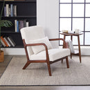 Accent Chair With Pillow And Wood Frame