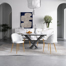 Marion - Mid-Century Modern Dining Chair (Set of 2) - Gold / White