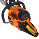 52Cc Gasoline Chainsaw With 20" Oregon Bar And Chain For Wood Cutting Plastic - Orange
