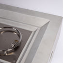 Propane Gas Fire Pit Table, 50000 Btu Rectangular Concrete Fire Pit For Outside Patio Deck Garden Backyard - Light Gray