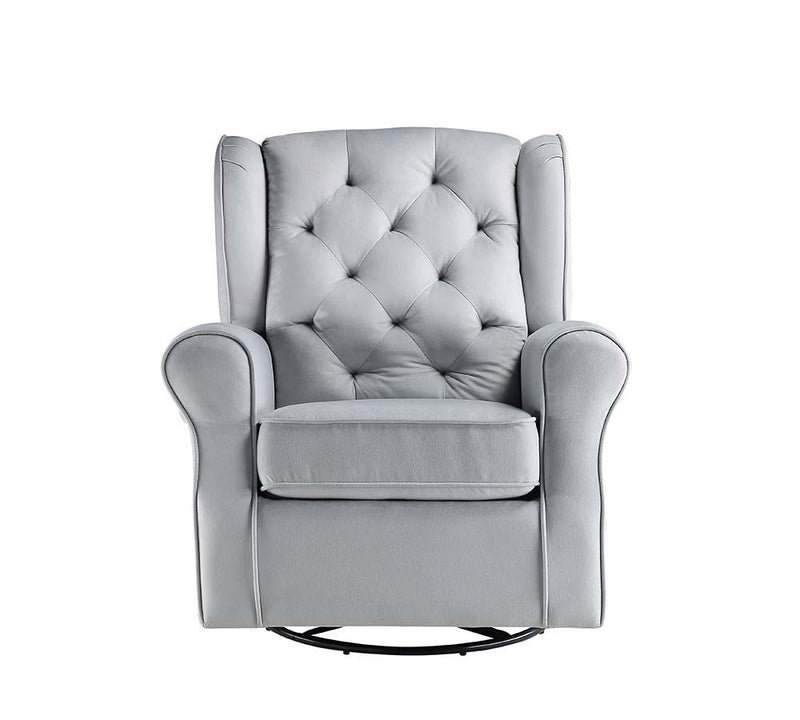 Zeger - Swivel Chair - Gray Fabric - Atlantic Fine Furniture Inc