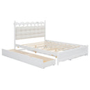 Storage Platform Bed, With 2 Big Drawers, Trundle, One Set Of Sockets & USB Ports