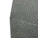 Modern Hammered Iron Geometric End Table