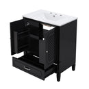 Vintage Style Bathroom Vanity With Sink, Multi Functional Storage, Soft-Closing Door