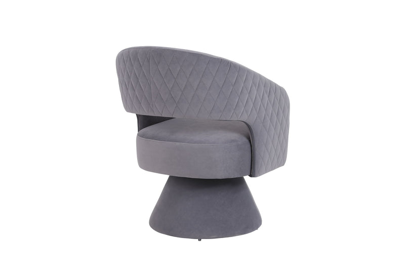 Swivel Accent Chair Armchair, Round Barrel Chair For Living Room Bedroom - Teddy Fabric