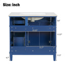 Modern Bathroom Vanity With Ceramic Sink, Soft Close Storage Cabinet