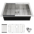 Kitchen Sink Drop In, Stainless Steel Single Bowl, Topmount