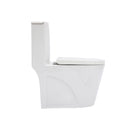 1 Piece Toilet For Bathroom, Dual Flush 1.24 / 1.6 Gpf, Soft Closing Seat - White